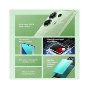Xiaomi-Smartphone Redmi Note 13, versión Global, 4G, Snapdragon®Cámara 685 108MP 120Hz Pantalla AMOLED 33W carga
