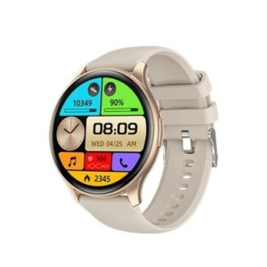 Reloj inteligente Amoled para hombre y mujer, pulsera deportiva con llamadas telefónicas, Bluetooth, NFC, Monitor de temperatura