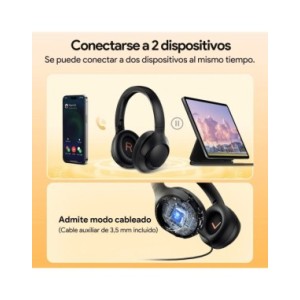 QCY-auriculares inalámbricos H3 ANC 43dB, cascos híbridos con cancelación activa de ruido, Bluetooth 5,4, Audio de alta resoluci