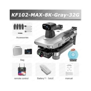 Dron KF102 con GPS, cuadricóptero plegable sin escobillas, cámara Profesional 8K HD, 2 ejes, cardán, antivibración, fotografía a