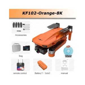 Dron KF102 con GPS, cuadricóptero plegable sin escobillas, cámara Profesional 8K HD, 2 ejes, cardán, antivibración, fotografía a