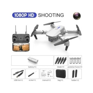 E88Pro-Dron 4K con cámara HD gran angular de 2024 P, helicóptero plegable, WIFI, FPV, juguete de regalo de altura, 1080