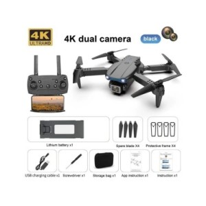 Dron profesional E99 Pro con cámara Dual 4K, cuadricóptero con WIFI, flujo óptico, evitación de obstáculos, fotografía aérea