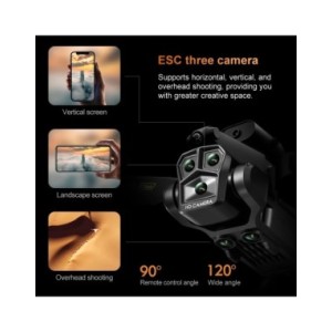 K10 Max/E88 Drone 4K posicionamiento de flujo óptico, alta definición, tres cámaras, fotografía aérea profesional, cuadricóptero