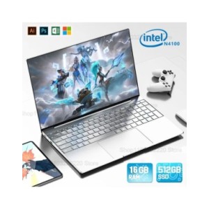 Juegos de ordenador portátil para oficina, 14,1 pulgadas, Windows 11, 16GB, DDR4, 512GB, SSD, Intel Celeron N4100, desbloqueado,