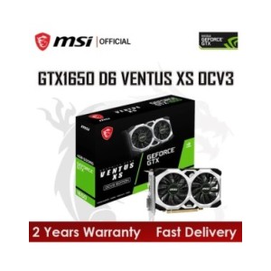 Tarjeta gráfica MSI GEFORCE GTX 1650 VENTUS XS OCV3, 4GB, 12nm, GDDR6, 128 bits, DVI, HDMI, DP, GPU, GTX1650, 4G, para videojueg