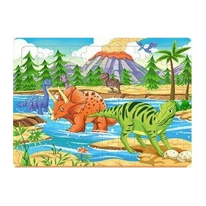 Rompecabezas de madera de dibujos animados para niños, juguete educativo para niños de 2 a 6 años, 60 piezas