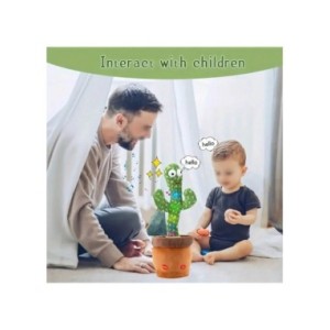 Juguetes de Cactus parlantes para bebés, niños y niñas, cantar, imitar, grabar, repetir lo que dices, Sunny Cactus Up Plus, 1 ud