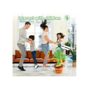 Juguetes de Cactus parlantes para bebés, niños y niñas, cantar, imitar, grabar, repetir lo que dices, Sunny Cactus Up Plus, 1 ud