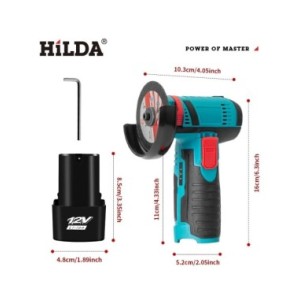 HILDA-Mini amoladora angular recargable, herramienta de pulido, rectificadora para cortar Diamante, herramientas eléctricas inal