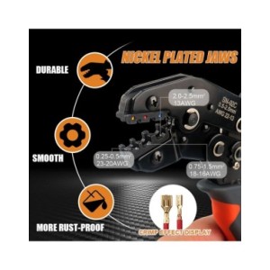 Alicates prensados para electricista, herramienta de prensado, abrazadera de Terminal eléctrico, Conector de prensado electrónic