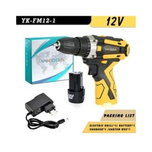 YIKODA-taladro inalámbrico de 12/16.8/21V, destornillador eléctrico recargable con batería de litio, herramientas eléctricas mul