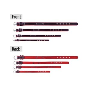 AiruiDog-Collar de cuero para perro, ajustable, personalizado, nombre de identificación para cachorro, grabado personalizado, XS