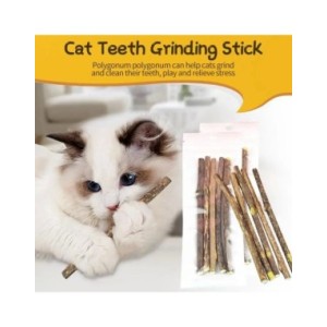 Palo de mordedura de poligón de madera para gatos, juguetes para gatos, productos para mascotas, 10 unidades