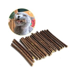 Palo de mordedura de poligón de madera para gatos, juguetes para gatos, productos para mascotas, 10 unidades