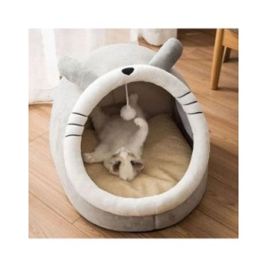 Cama plegable de dibujos animados para gato, cama lavable y extraíble para dormir profundamente, esterilla para perro pequeño, c