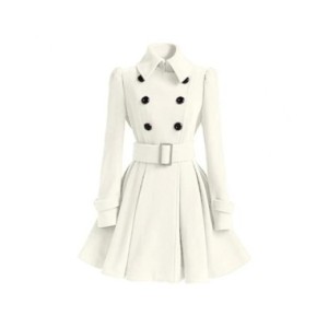 Gabardina de doble botonadura para mujer, abrigo grueso clásico de moda europea con hebilla de cinturón, ropa de abrigo informal