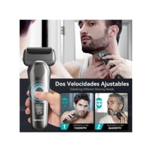 Kensen-Afeitadora eléctrica S20 para hombre, máquina de afeitar 3D flotante con cuchilla, lavable, tipo C, recargable por USB, p