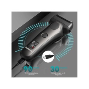 Kensen-Afeitadora eléctrica S20 para hombre, máquina de afeitar 3D flotante con cuchilla, lavable, tipo C, recargable por USB, p