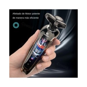 Afeitadora eléctrica para hombres, máquina de afeitar potente para Barba, recargable, impermeable, venta al por mayor, envío dir