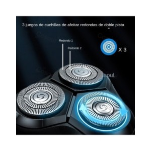 Afeitadora eléctrica para hombres, máquina de afeitar potente para Barba, recargable, impermeable, venta al por mayor, envío dir