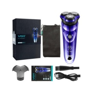 Afeitadora eléctrica portátil con pantalla LED para hombre, máquina de afeitar Facial, recortadora de barba