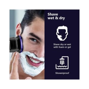 Afeitadora eléctrica portátil con pantalla LED para hombre, máquina de afeitar Facial, recortadora de barba