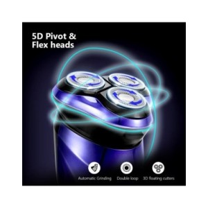 Afeitadora eléctrica portátil con pantalla LED para hombre, máquina de afeitar Facial, recortadora de barba