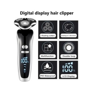 Afeitadora eléctrica 4D para hombres, cortadora de pelo eléctrica recargable por USB, cortadora de pelo profesional, maquinilla 