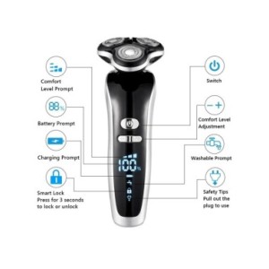 Afeitadora eléctrica 4D para hombres, cortadora de pelo eléctrica recargable por USB, cortadora de pelo profesional, maquinilla 