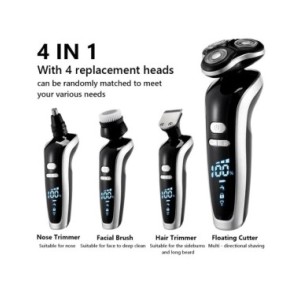 Afeitadora eléctrica 4D para hombres, cortadora de pelo eléctrica recargable por USB, cortadora de pelo profesional, maquinilla 