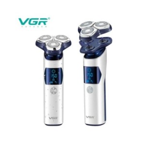 VGR-Afeitadora eléctrica Original para hombre, máquina de afeitar Facial recargable, en seco y húmedo, con batería de litio