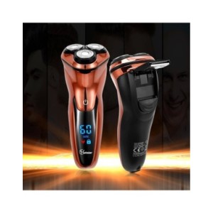 Afeitadora eléctrica inalámbrica para hombres, máquina de afeitar Facial recargable con pantalla LCD, potente, 3D flotante, para