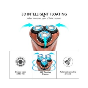 Afeitadora eléctrica inalámbrica para hombres, máquina de afeitar Facial recargable con pantalla LCD, potente, 3D flotante, para