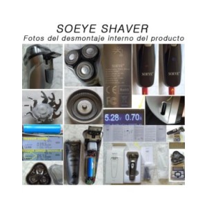 Afeitadora eléctrica para hombres afeitadora para hombres afeitadora SOEYE recortadora de barba 3D cuchilla flotante lavable cor