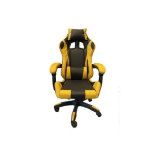 Silla Gaming, Silla de Oficina con Reposacabezas y Respaldo Ajustable, Ergonómica con Soporte Lumbar, Altura Ajustable