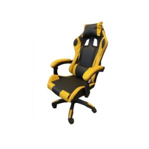 Silla Gaming, Silla de Oficina con Reposacabezas y Respaldo Ajustable, Ergonómica con Soporte Lumbar, Altura Ajustable