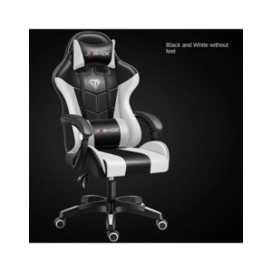 Silla ergonómica para juegos con reposapiés y función de masaje para una máxima comodidad