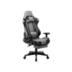 WOLTU-silla giratoria para juegos de carreras, asiento de piel sintética con inclinación de 155 °, soporte Lumbar para relajarse