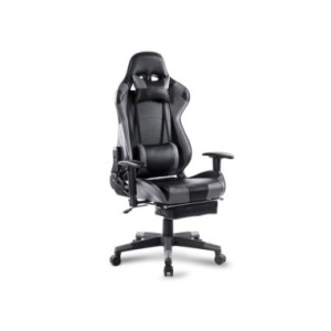 WOLTU-silla giratoria para juegos de carreras, asiento de piel sintética con inclinación de 155 °, soporte Lumbar para relajarse
