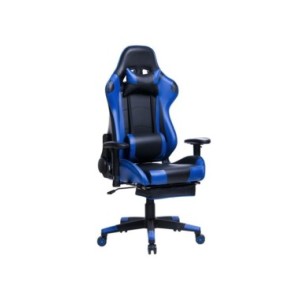 WOLTU-silla giratoria para juegos de carreras, asiento de piel sintética con inclinación de 155 °, soporte Lumbar para relajarse