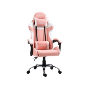 Vinsetto Silla Gaming Ergonómica Silla de Escritorio Racing Giratoria con Altura Ajustable Reclinable de 135° Reposacabezas y Co