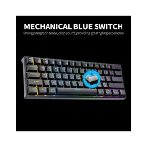 G101 Teclado mecánico con cable, retroiluminación RGB, PBT, inyección de dos colores, interruptor azul, teclado para juegos para