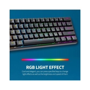 G101 Teclado mecánico con cable, retroiluminación RGB, PBT, inyección de dos colores, interruptor azul, teclado para juegos para