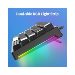 G101 Teclado mecánico con cable, retroiluminación RGB, PBT, inyección de dos colores, interruptor azul, teclado para juegos para