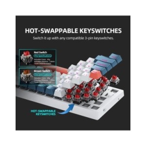 Machenike K500-B61 Mini Teclado Mecánico 60 Factor de Forma 61Teclas Teclado Gaming Con Cable Tecla Completa Retroiluminación R