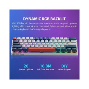 Machenike K500-B61 Mini Teclado Mecánico 60 Factor de Forma 61Teclas Teclado Gaming Con Cable Tecla Completa Retroiluminación R