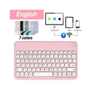 Español Teclado y ratón Bluetooth para iOS, Android, sistema Windows, tableta portátil recargable, iPad MatePad, teléfono celula