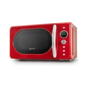 Microondas vintage Grunkel MWDGR, 20L, Digital, Rojo