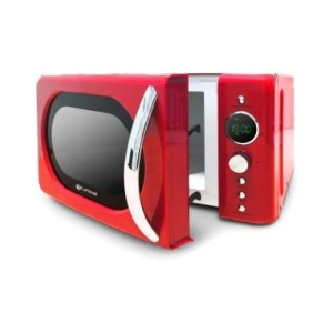 Microondas vintage Grunkel MWDGR, 20L, Digital, Rojo